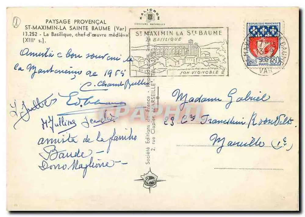 Saint-Maximin-la-Sainte-Baume — Mittelalterliche Basilika (13. Jahrhundert) — Editions KALICRON - Rückseite