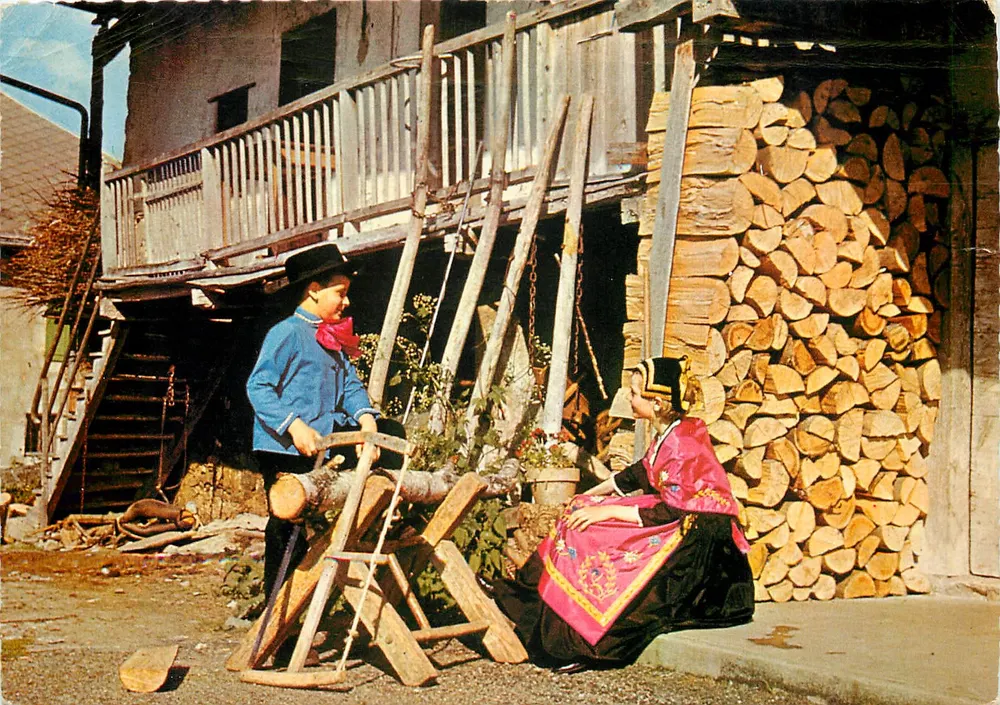 Trajes de Savóia — A conversa — Edição Janssot, Chambéry - Frente
