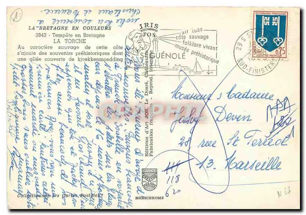 La Torche — Bretagne — Éditions d'Art Jos, n° 620 - Verso