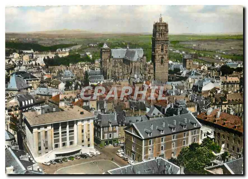 Rodez — Luftbild der Stadt und Kathedrale — Edition LAPE - 125 rue Garibaldi, Rodez - Vorderseite