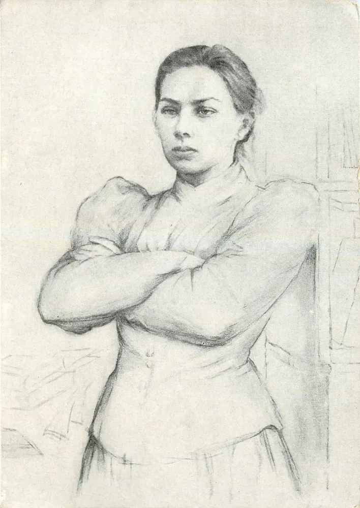 T. N. Chirman (T. N. Zhirmunskaya) — Retrato — editor não identificado, número de série não legível - Frente