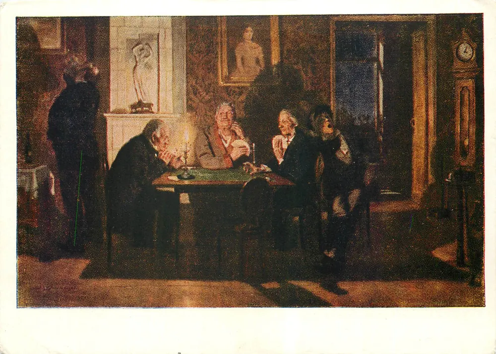Pai de família — cena interior — Moscou, 1948-1959 - Frente