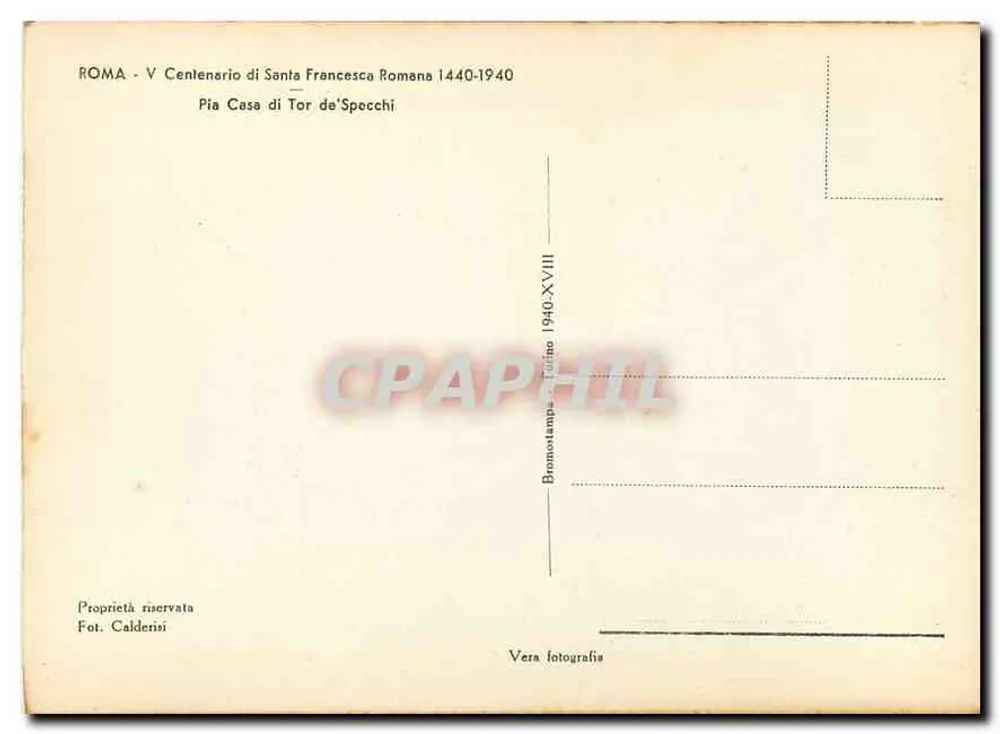 L'uomo annegato risorto — scena religiosa — Pia Casa di Tor de' Specchi, Roma - Verso