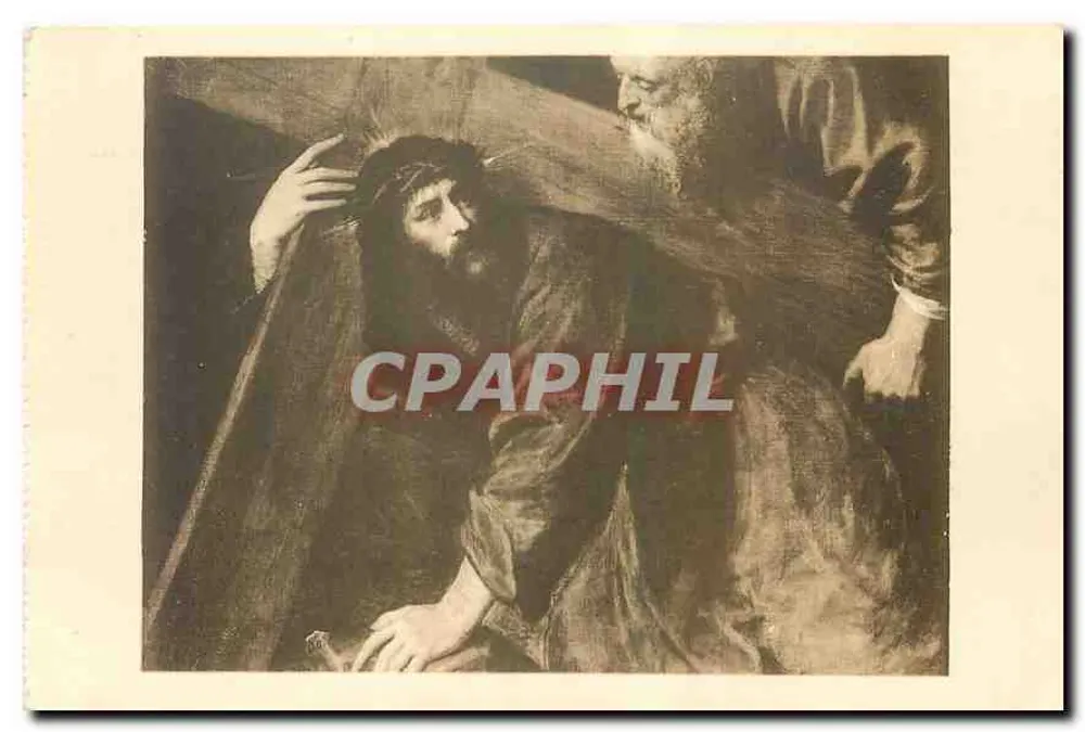 Jesus Christus und Simon von Cyrene — Tiziano — Phototypie Hauser, Madrid - Vorderseite