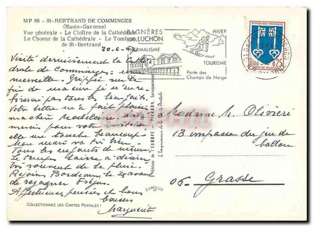 St Bertrand de Comminges — allgemeiner Blick, Klausur, Chor und Altar — Verlag: Eurolux - Rückseite