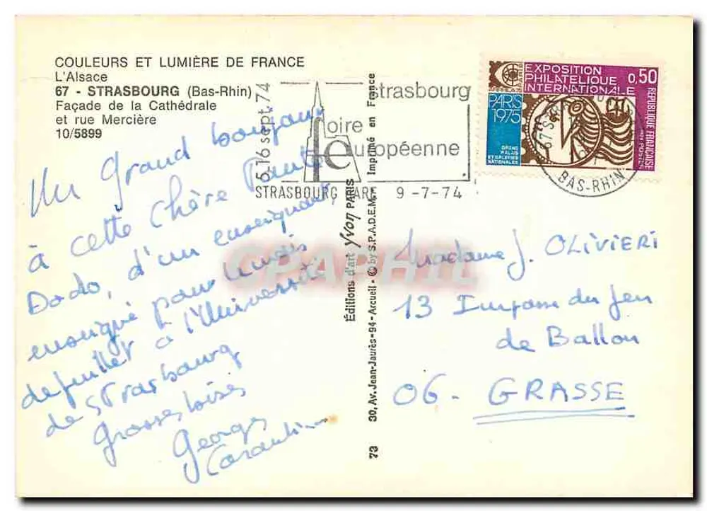 Straßburg — Kathedrale Notre-Dame — Cartes & Routes Michelin - Rückseite