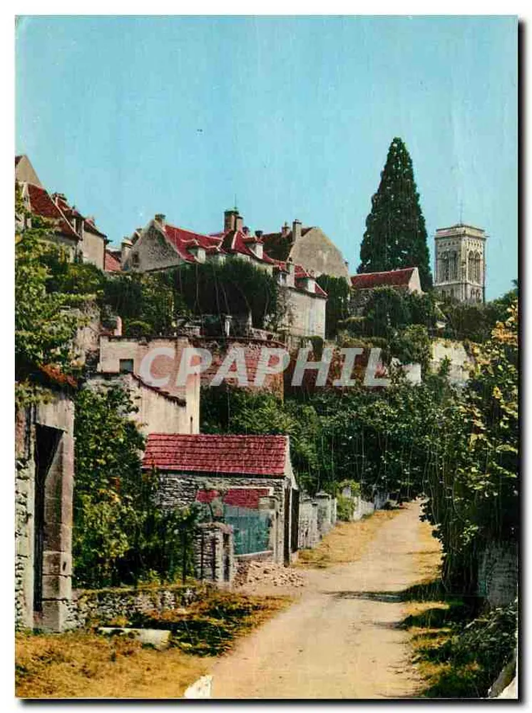 Vézelay — Vista do vilarejo com a basílica — editor 'Magasin St-Bernard' - Frente