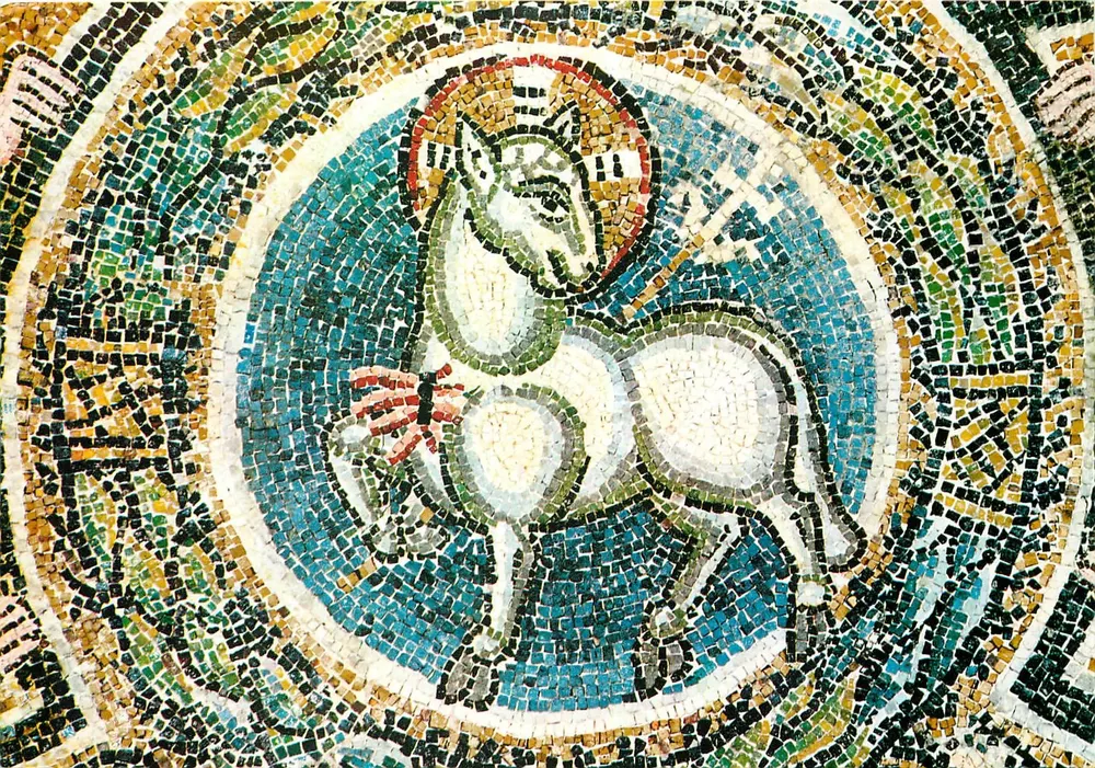 Mosaik der Apsis — Mystisches Lamm — Basilika von Torcello, Venedig — Verlag ARDO, Nr. 173 - Vorderseite