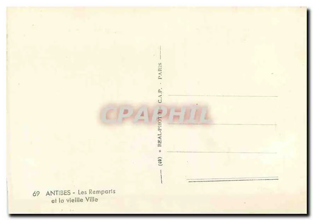 Antibes - Die Mauern und die Altstadt — C.A.P. - Paris, n°69 - Rückseite