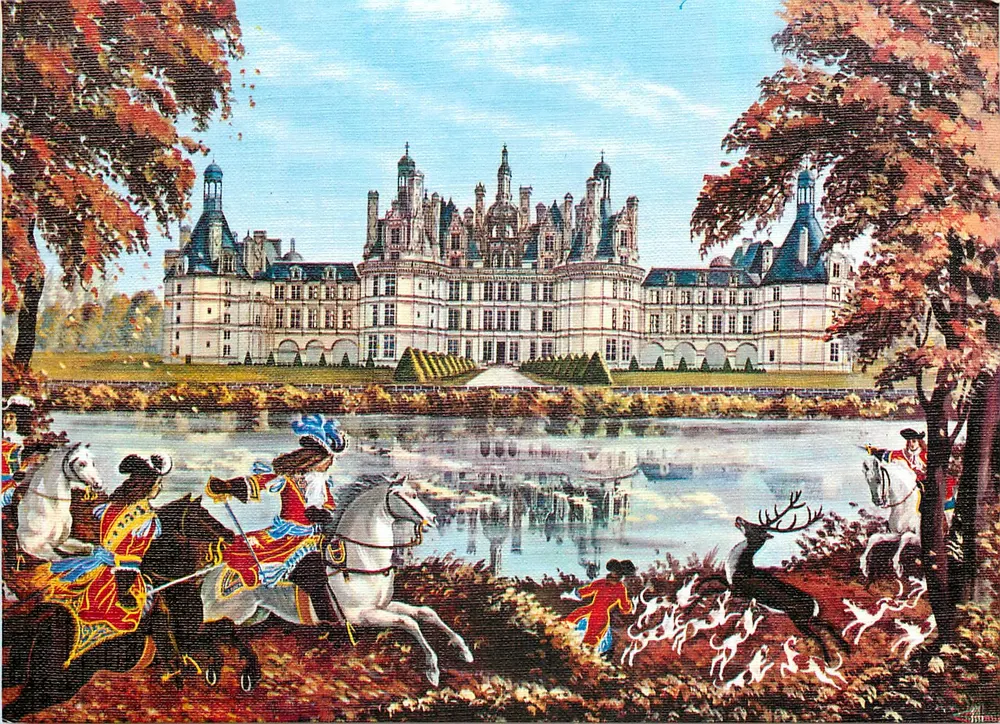 Castelo de Chambord — caça de outono — Artaud Frères - Frente