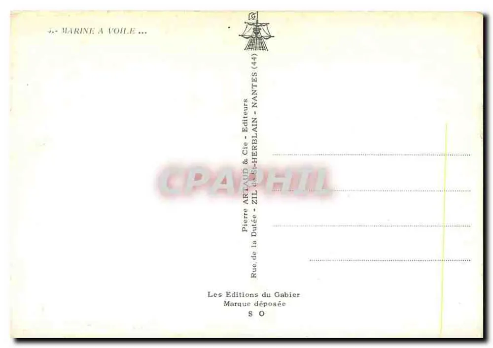 स्कूल जहाज — सीरीज 44 — एडिशन्स अर्लॉड & सी, नांतेस - पीछे