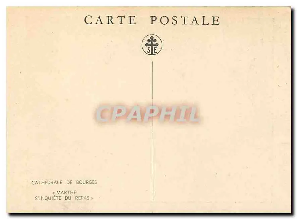 Catedral de Bourges — Santa Marta na inquietação do jantar — editor SE - Verso