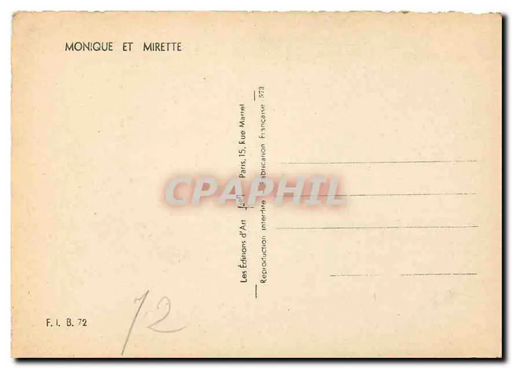 Criança e cachorro dormindo — Abandono Terno — Monique e Mirette, Paris - Verso