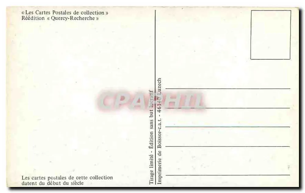 Piosenki z Quercy — Wydanie ograniczone — Drukarnia Boissor-c.t. - 46140 Luzzech - Rewers