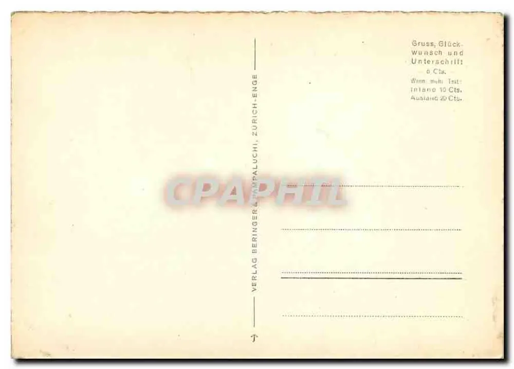 Toggenburg e Käserbruck — vista invernal nevada — Verlag Beringer & Paluchi, Zurique, n° U 9248 - Verso