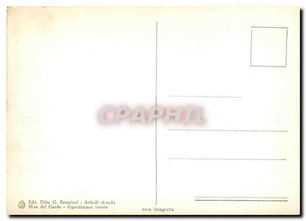 Riva del Garda — vista panorâmica do lago com barco — Ditta G. Bresciani, n° 310-144 - Verso