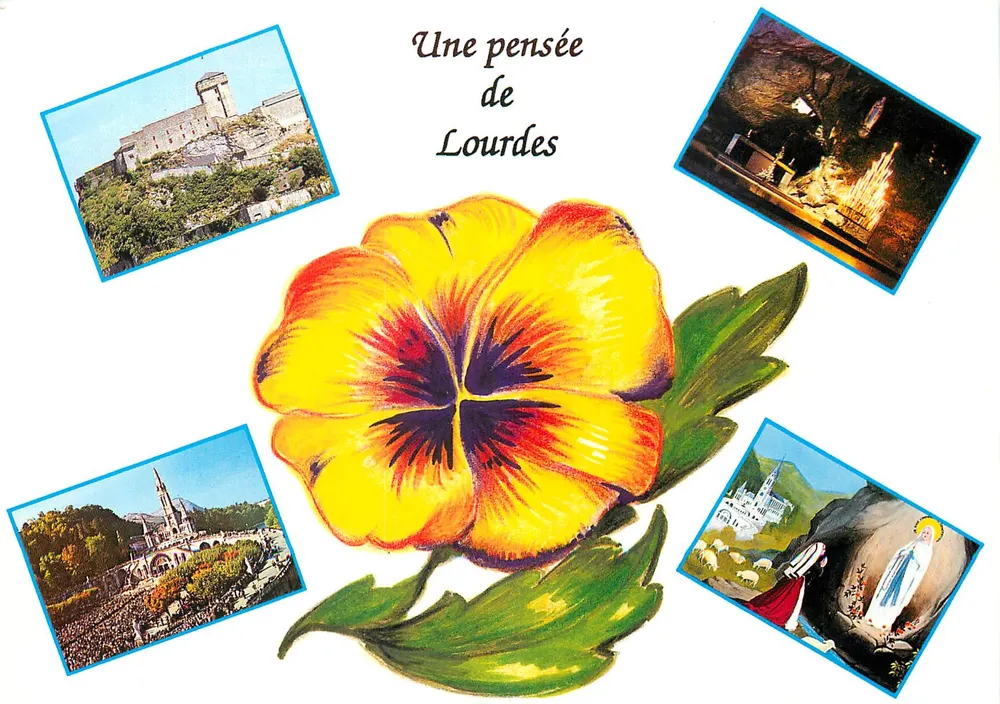 Lourdes — Uma flor de Lourdes — Ed. Gep Gérard Poulain, Dax - Frente