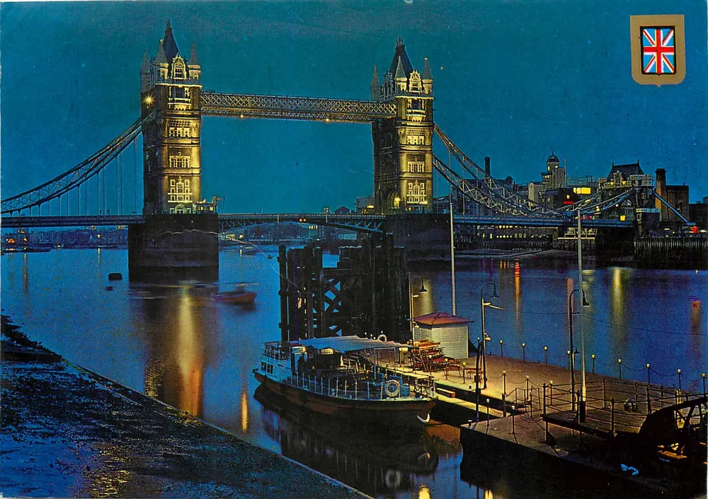 Tower Bridge und Fluss Thames — Nachtsicht — FISA - Großbritannien, n°2 - Vorderseite
