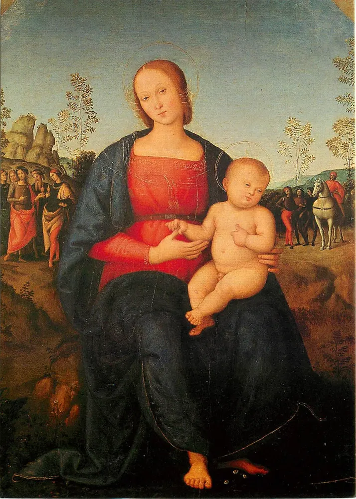 Virgem e Criança — Pietro Perugino (1445/48–1523) — A. Kornich Verlag, n° 7689 - Frente