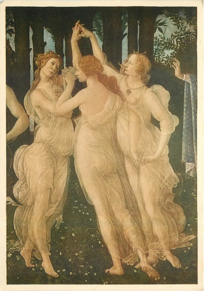 As Três Graças — Sandro Botticelli — Galeria Uffizi - Florença - Frente