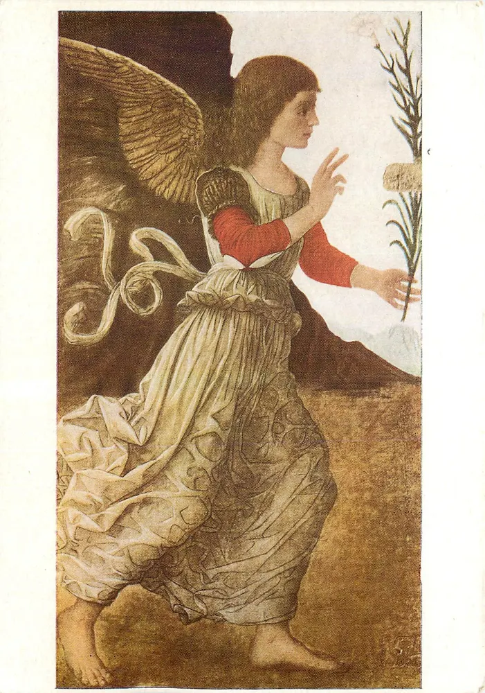 O Arcanjo Gabriel — obra de Melozzo da Forlì (1418-1495) — editor P.C. 763 - Frente