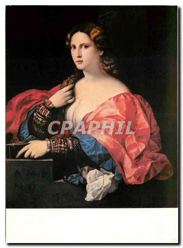 Retrato de mulher « La Bella » — Palma Vecchio (Jacopo Negretti), cerca de 1520 — Impresso na Suíça - Frente
