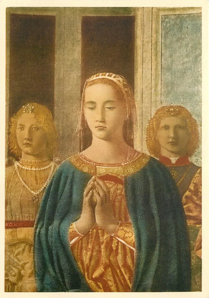 Madonna dos Anjos (part.) — detalhe da Virgem com o Menino — editor Z. Zacchetti, Milão, n° 1922 - Frente