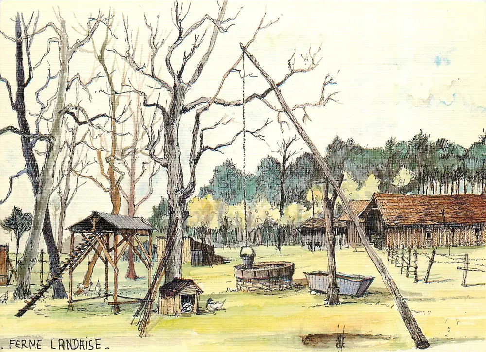 Fazenda Landraise — aquarela original de Robert Lepine — Éditions Jean-Lepine - Frente