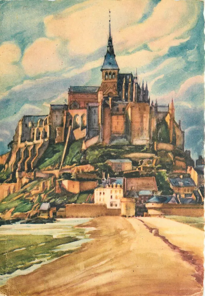 Mont Saint-Michel — vue panoramique — Éditions d'Art-BelFrance, n° 5005 T - Recto