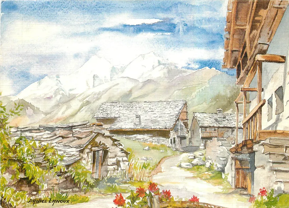 Paysages de la Savoie — Les Aquarelles de Daniel Lanoux — Éditions Henrichemont - Recto