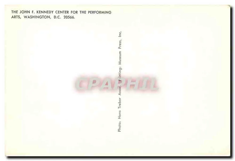 Das John F. Kennedy Center für die darstellenden Künste — Washington D.C. — Verlag Museum Press, Inc. - Rückseite