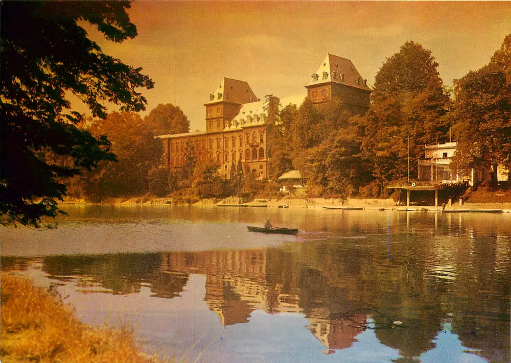 Turin — Sonnenuntergang über den Fluss Po und den Schloss Valentino — Ediz. SACAT, Nr. 372 - Vorderseite