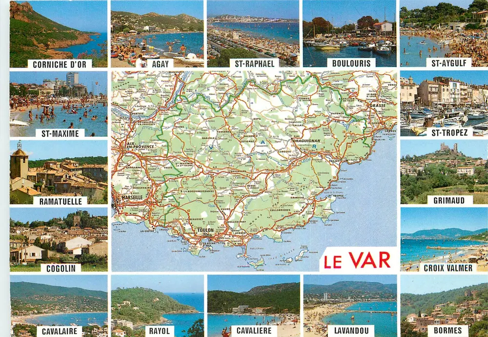 Der Var — Touristische Karte mit Karte und Fotos von Stationen — Éditions Florian Mistral - Vorderseite