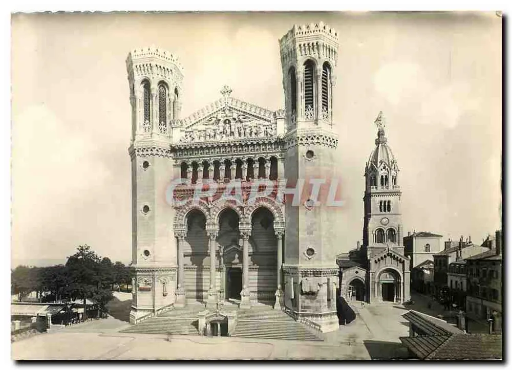 Lyon — Basilique Notre-Dame de Fourvière et ancienne chapelle — C.A.P. 27, rue des Pyrénées - Recto