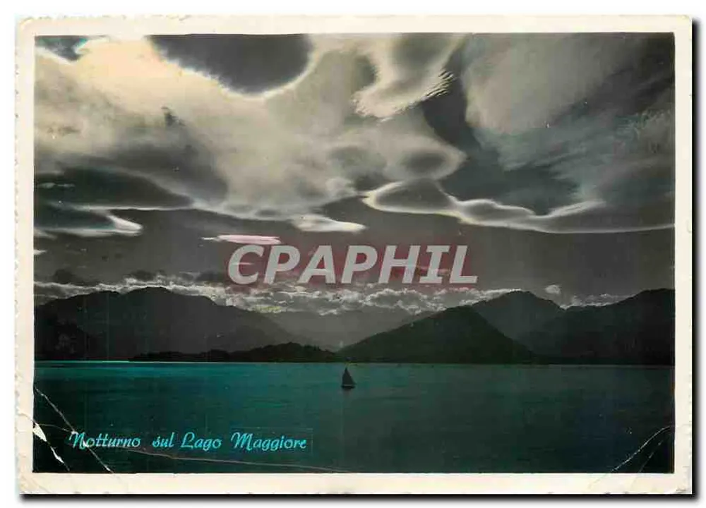 Noite sobre o lago Majeur — editor Vera Fotografia, n° C 194 - Frente