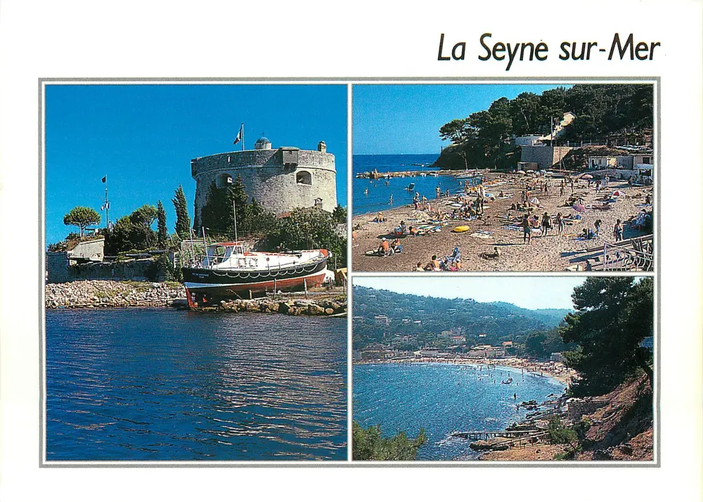 La Seyne-sur-Mer — Ansicht des Forts Balaguier und der Strand — Éditions S.A.D. C.M. - n° 341961000060 - Vorderseite