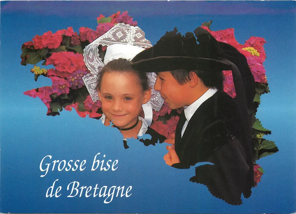 Grosse bise de Bretagne — Crianças da Bretanha — Edições d'Art Jos. Le Doare - Frente