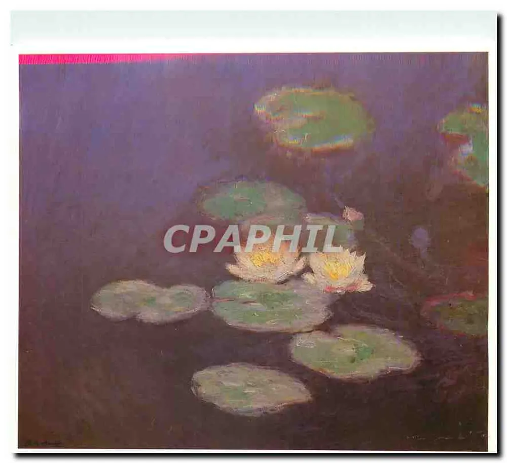Ninféias. Efeito da noite — Claude Monet — Photo RNM, VG Bild-Kunst, Bonn 1989 - Frente