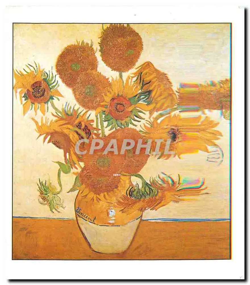 Vaso de girassóis — reprodução da obra de Vincent van Gogh - Frente