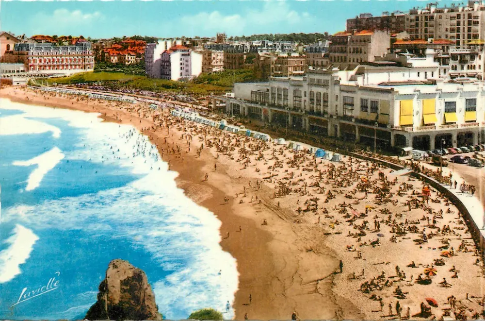 Biarritz — Die Grande Plage und das Municipale Casino — L. Lavielle - Vorderseite