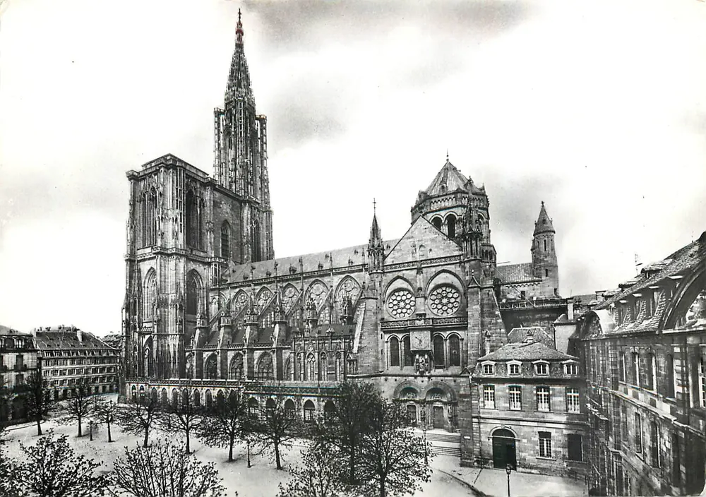Strasbourg — Catedral, lado sul — Edição X. Lechner & Cie, Strasbourg - Frente