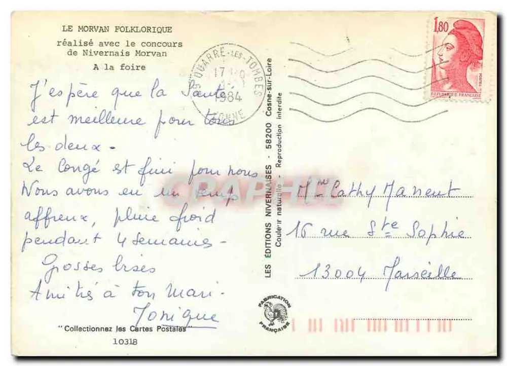 Frauen auf dem Nivernais-Markt — Le Morvan Folklorique — Éditions Nivernaises - Rückseite