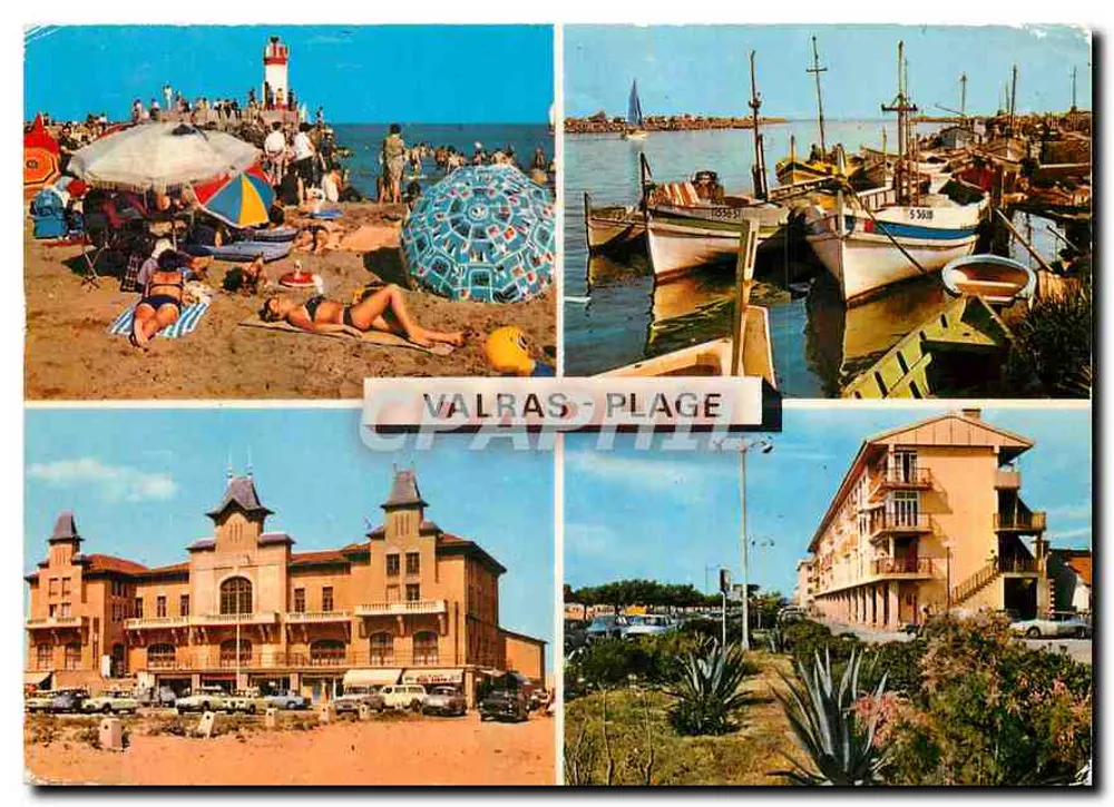 Valras-Plage — Strand, Hafen, Casino und Gebäude — Editions S1 n°34 - Vorderseite