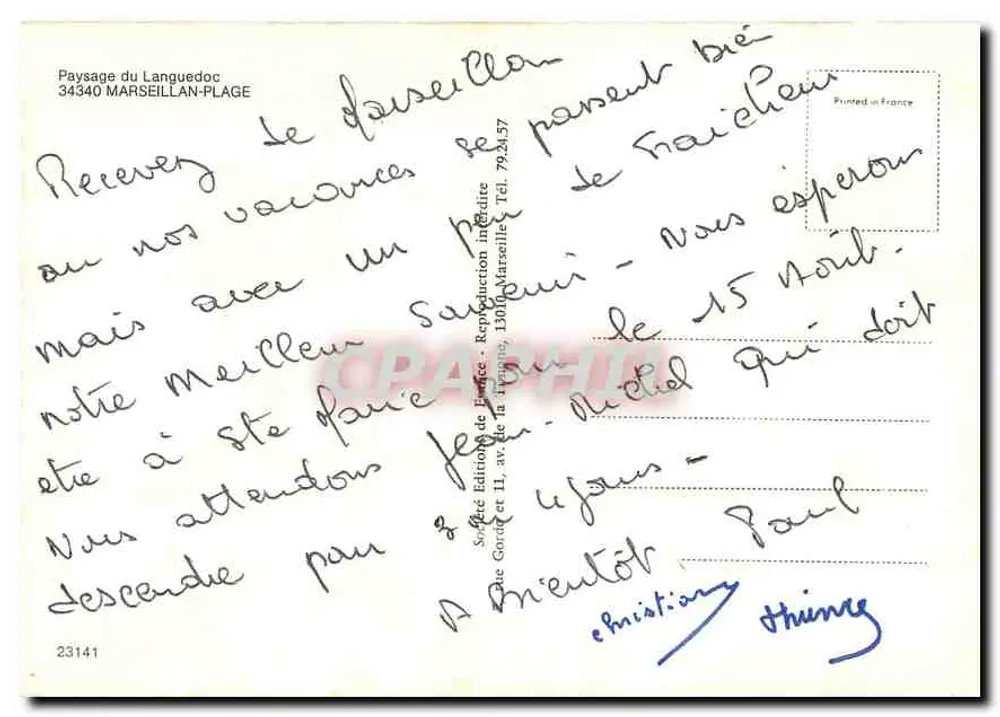 मार्सिलियन-प्लाज़ — पोर्ट, प्लेज़ और कैंपिंग की दृश्य — सेरी एडिशन्स - पीछे