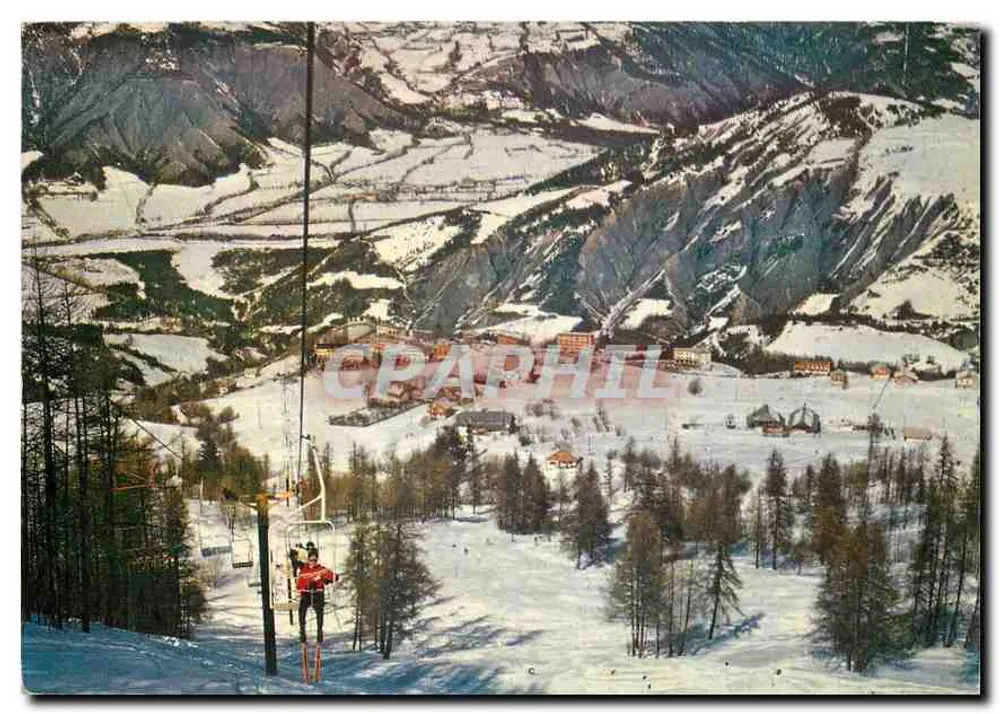 Super-Sauze — allgemeiner Überblick und Skilift — Éditions ADI A. Nîmes - Vorderseite