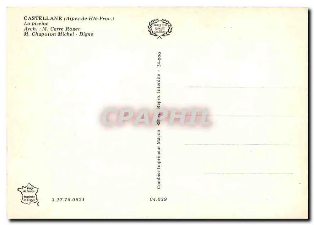 Castellane (Alpes-de-Haute-Provence) — La piscina — Arch. M. Carre Roger - Reverso
