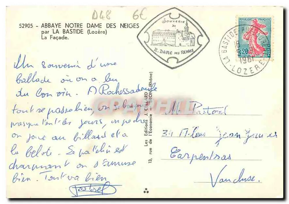 Abtei Notre-Dame-des-Neiges — Lozère — von La Bastide (Riom) - Rückseite