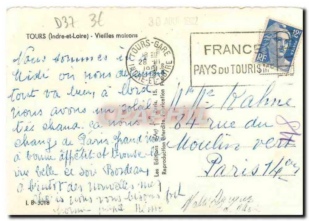 Tours (Indre-et-Loire) — Velhas casas — Les Éditions du Tourisme - Verso