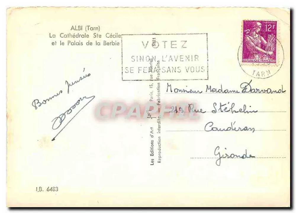 Albi (Tarn) — Kathedrale Sainte-Cécile und das Palais de la Berbie — Les Éditions d'Art - Rückseite