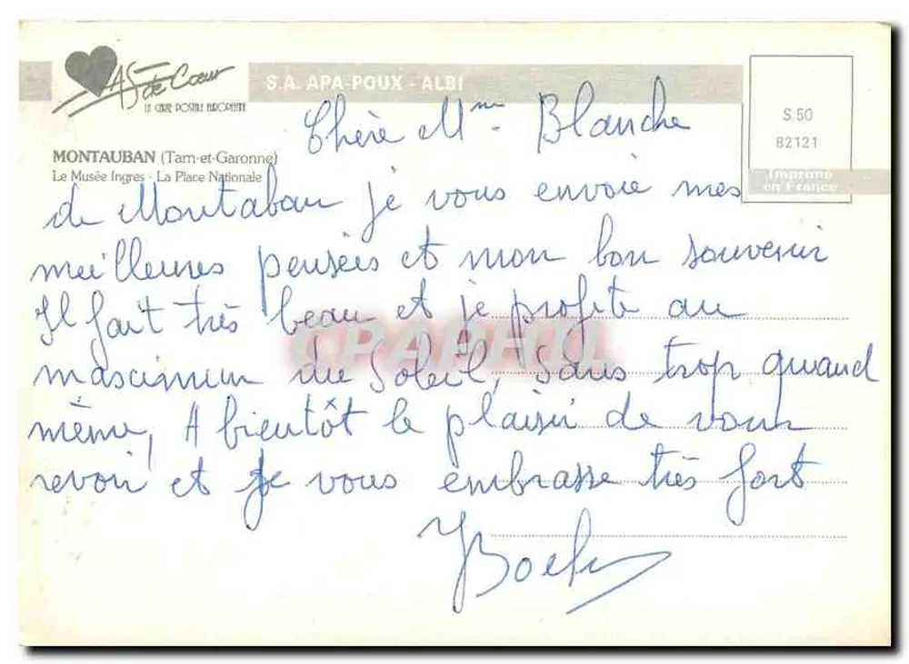 Montauban — Ansicht des Brücke und der Arcaden — S.A. APA-POUX - ALBI, n° S.50 - Rückseite